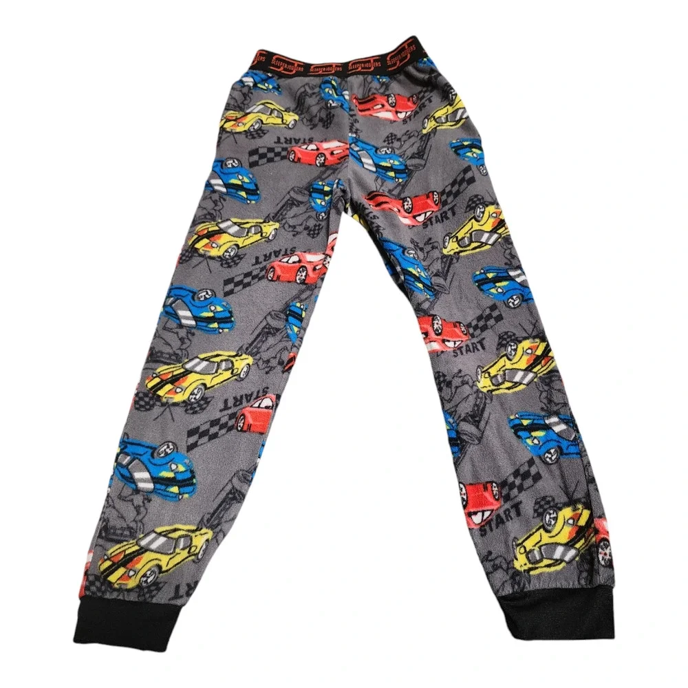 Seven Apparel Boy's Fleece Sleeper Joggers Race Cars 8/10